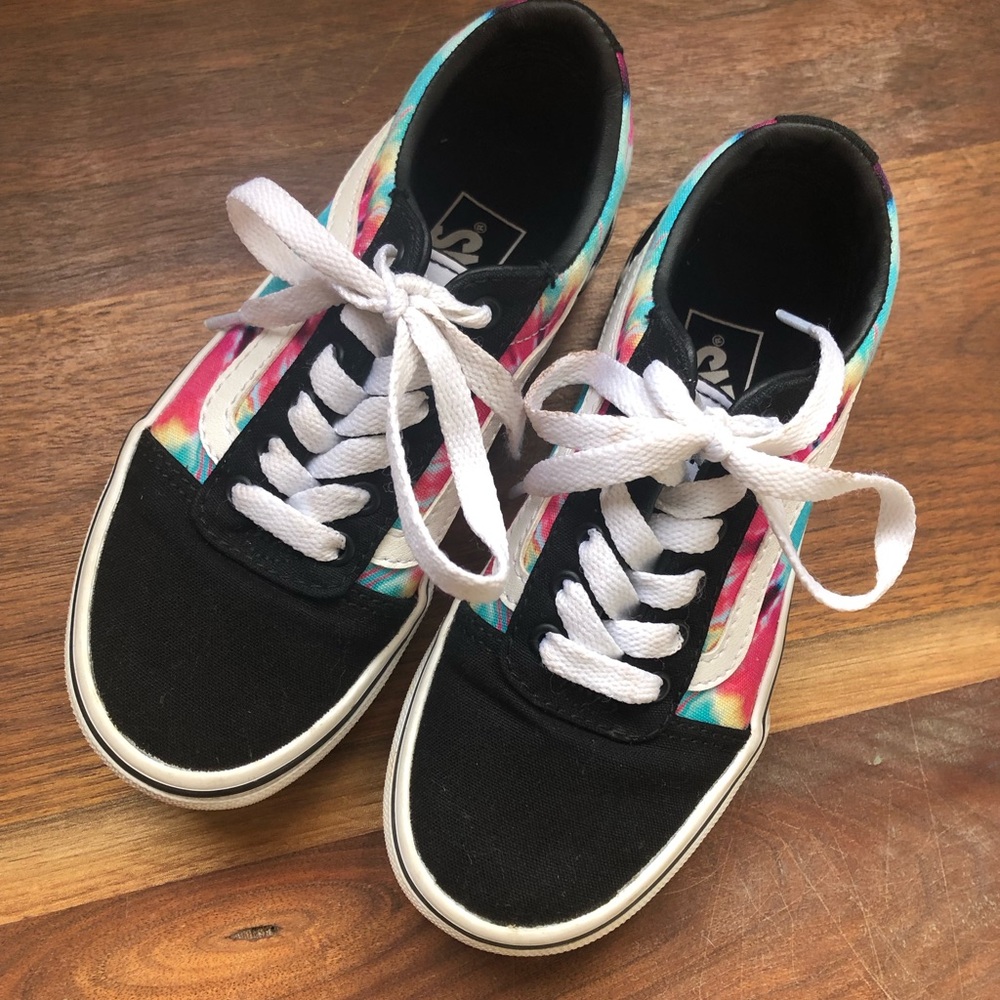 Girls Old Skool Spiral Tie Dye Sneakers